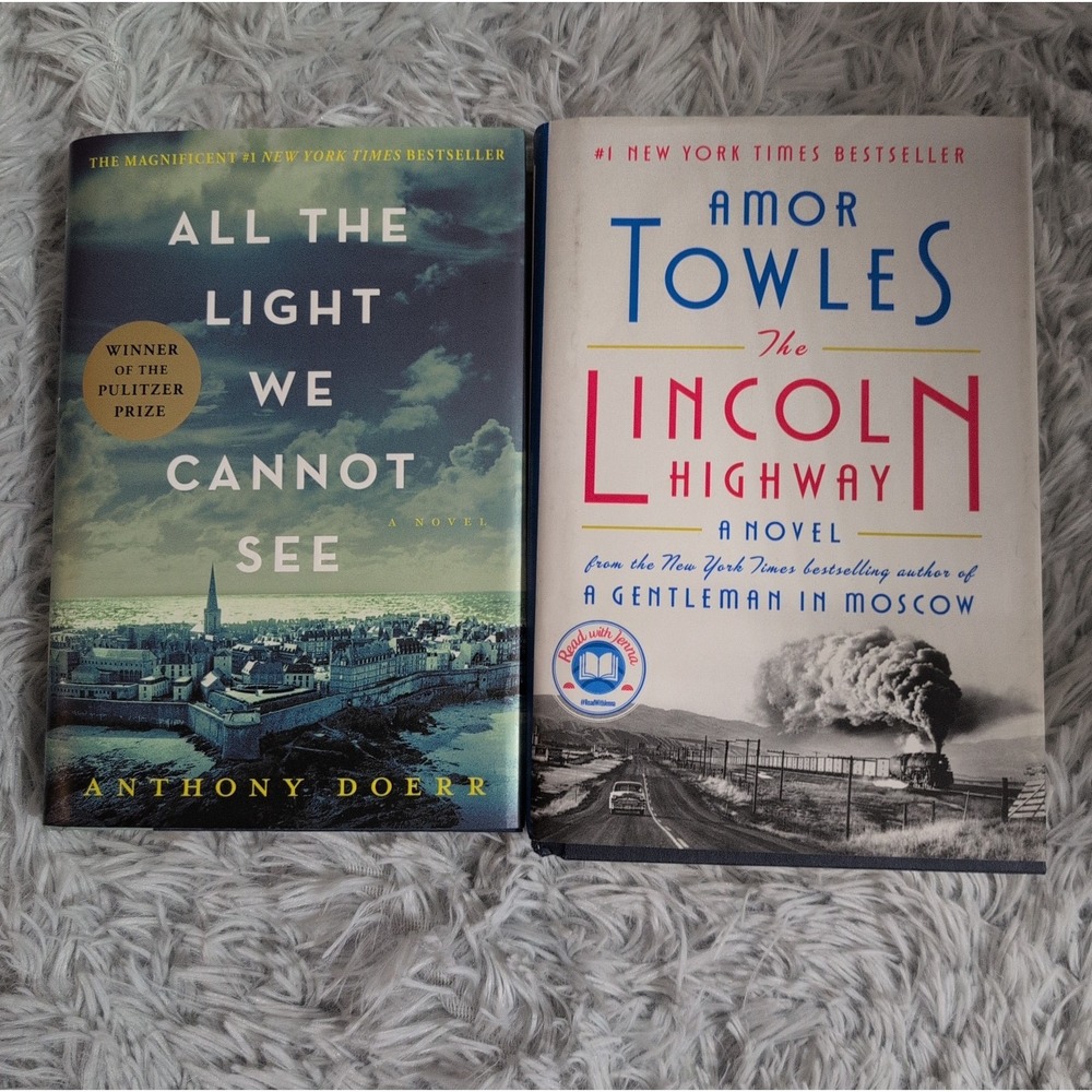 Lincoln Highway Amor Towles All The Light We Cannot See HC Lot Of 2 Books